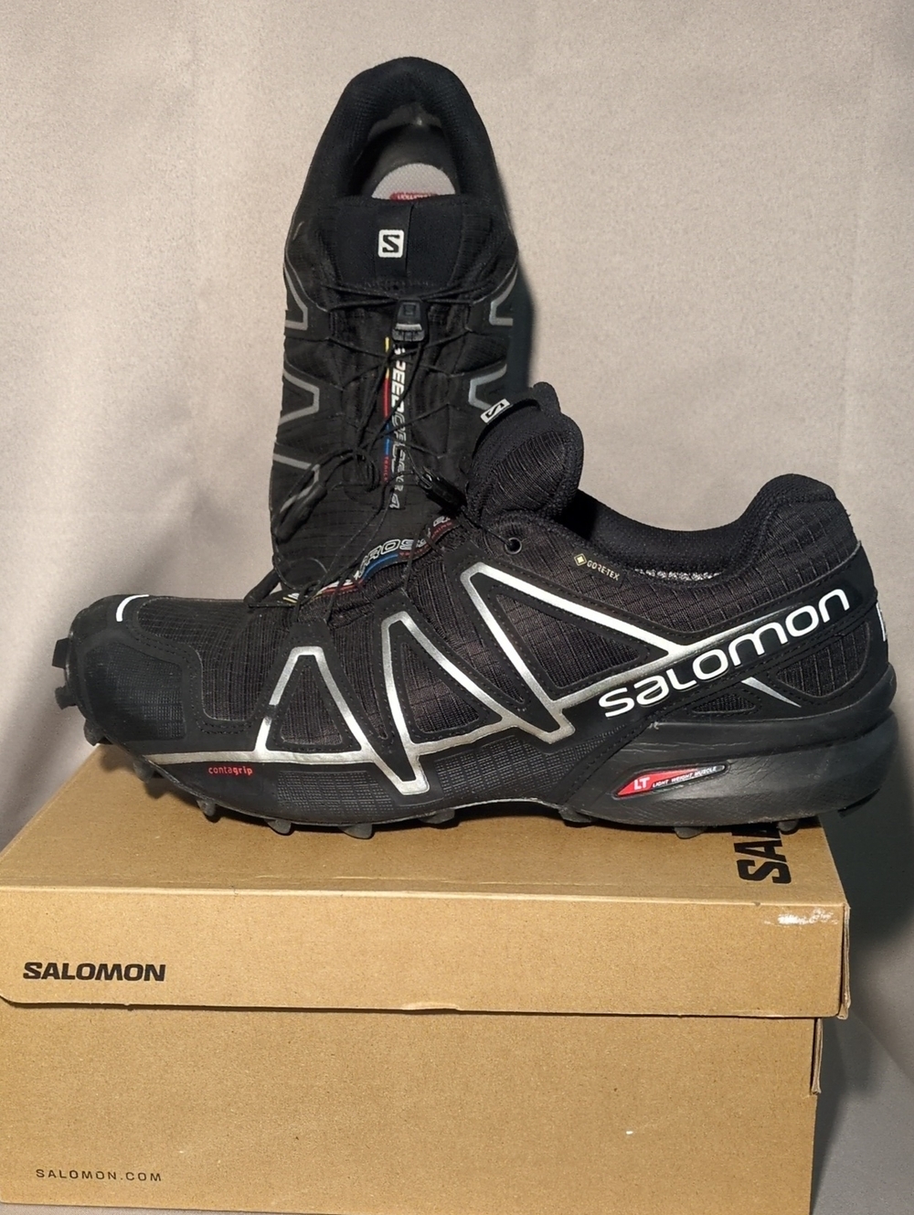 Salomon Speedcross 4 GTX Men's Black Trail Running Shoes with Reflective Details